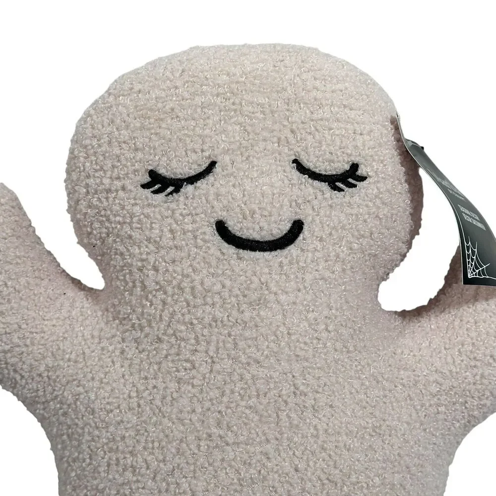 Martha Stewart Pink Sherpa  Cute Ghost Weighted Plush 2024 Halloween Decor NWT